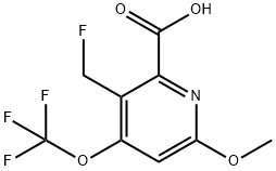 3-(Fluoromethyl)-6-methoxy-4-(trifluoromethoxy)pyridine-2-carboxylic acid Structure