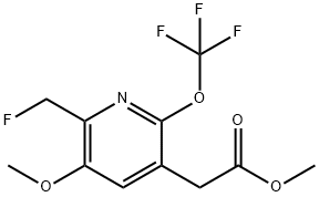 Methyl 2-(fluoromethyl)-3-methoxy-6-(trifluoromethoxy)pyridine-5-acetate Structure