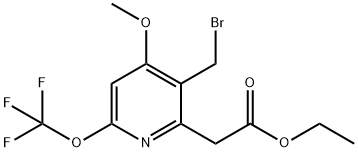 Ethyl 3-(bromomethyl)-4-methoxy-6-(trifluoromethoxy)pyridine-2-acetate Structure