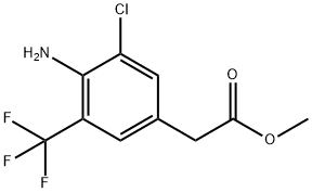 Methyl 4-amino-3-chloro-5-(trifluoromethyl)phenylacetate Structure