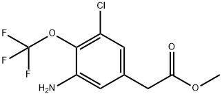 Methyl 3-amino-5-chloro-4-(trifluoromethoxy)phenylacetate Structure