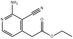 Ethyl 2-amino-3-cyanopyridine-4-acetate 구조식 이미지
