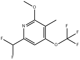 6-(Difluoromethyl)-2-methoxy-3-methyl-4-(trifluoromethoxy)pyridine Structure