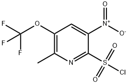 2-Methyl-5-nitro-3-(trifluoromethoxy)pyridine-6-sulfonyl chloride Structure