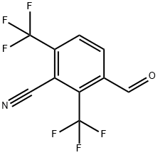 2,4-Bis(trifluoromethyl)-3-cyanobenzaldehyde Structure