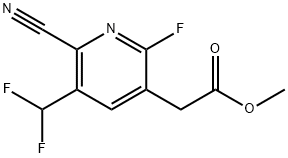 Methyl 2-cyano-3-(difluoromethyl)-6-fluoropyridine-5-acetate Structure