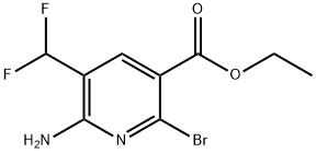 Ethyl 2-amino-6-bromo-3-(difluoromethyl)pyridine-5-carboxylate Structure