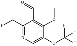 2-(Fluoromethyl)-4-methoxy-5-(trifluoromethoxy)pyridine-3-carboxaldehyde Structure