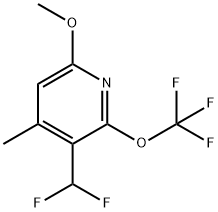 3-(Difluoromethyl)-6-methoxy-4-methyl-2-(trifluoromethoxy)pyridine Structure