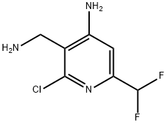 4-Amino-3-(aminomethyl)-2-chloro-6-(difluoromethyl)pyridine Structure