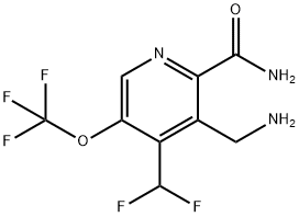 3-(Aminomethyl)-4-(difluoromethyl)-5-(trifluoromethoxy)pyridine-2-carboxamide Structure