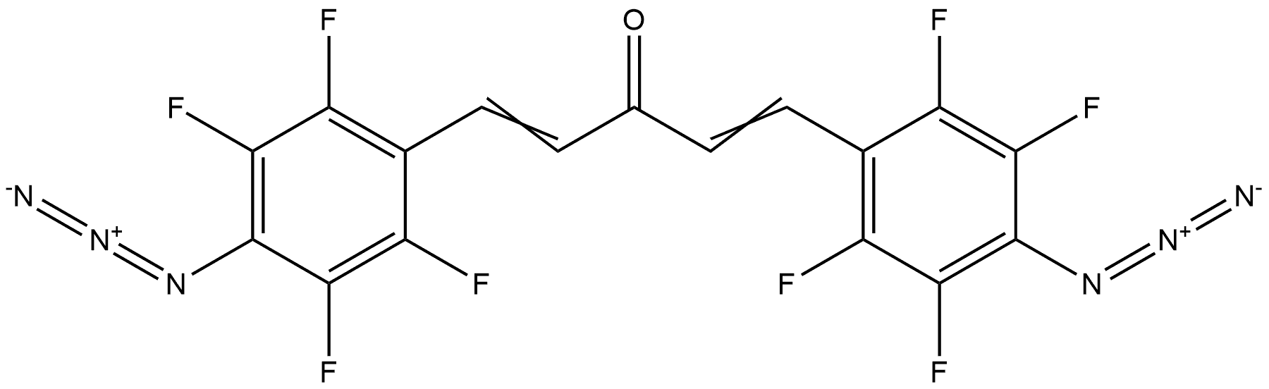 1,5-Bis(4-azido-2,3,5,6-tetrafluorophenyl)-1,4-pentadien-3-one Structure