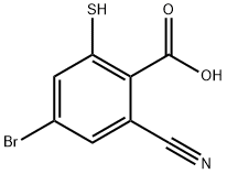 4-Bromo-2-cyano-6-mercaptobenzoic acid Structure