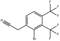 3,4-Bis(trifluoromethyl)-2-bromophenylacetonitrile Structure