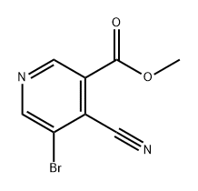 3-Pyridinecarboxylic acid, 5-bromo-4-cyano-, methyl ester 구조식 이미지