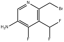 5-Amino-2-(bromomethyl)-3-(difluoromethyl)-4-fluoropyridine Structure