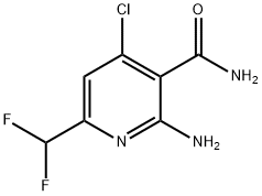 2-Amino-4-chloro-6-(difluoromethyl)pyridine-3-carboxamide Structure