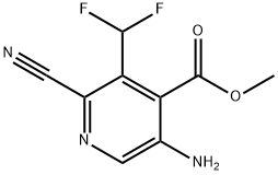 Methyl 5-amino-2-cyano-3-(difluoromethyl)pyridine-4-carboxylate Structure