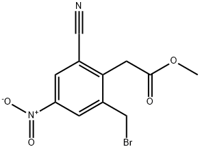 Methyl 2-bromomethyl-6-cyano-4-nitrophenylacetate Structure