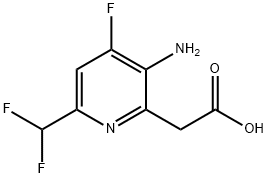 3-Amino-6-(difluoromethyl)-4-fluoropyridine-2-acetic acid Structure