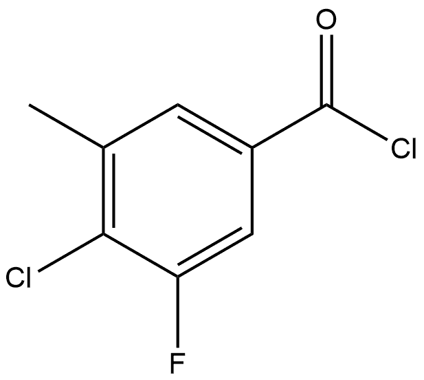 4-Chloro-3-fluoro-5-methylbenzoyl chloride Structure