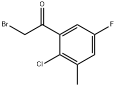 2'-Chloro-5'-fluoro-3'-methylphenacyl bromide Structure