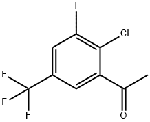 2'-Chloro-3'-iodo-5'-(trifluoromethyl)acetophenone Structure