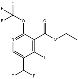 Ethyl 5-(difluoromethyl)-4-iodo-2-(trifluoromethoxy)pyridine-3-carboxylate Structure