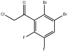 2',3'-Dibromo-5',6'-difluorophenacyl chloride Structure