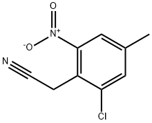 2-Chloro-4-methyl-6-nitrophenylacetonitrile Structure