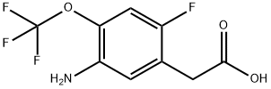 5-Amino-2-fluoro-4-(trifluoromethoxy)phenylacetic acid Structure