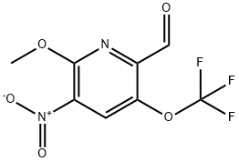 2-Methoxy-3-nitro-5-(trifluoromethoxy)pyridine-6-carboxaldehyde Structure