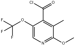 2-Methoxy-3-methyl-5-(trifluoromethoxy)pyridine-4-carbonyl chloride Structure