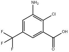 3-Amino-2-chloro-5-trifluoromethyl-benzoic acid Structure