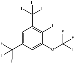 1,5-Bis(trifluoromethyl)-2-iodo-3-(trifluoromethoxy)benzene 구조식 이미지
