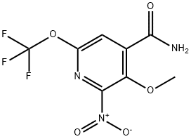 3-Methoxy-2-nitro-6-(trifluoromethoxy)pyridine-4-carboxamide Structure