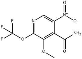 3-Methoxy-5-nitro-2-(trifluoromethoxy)pyridine-4-carboxamide Structure