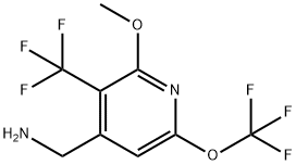 4-(Aminomethyl)-2-methoxy-6-(trifluoromethoxy)-3-(trifluoromethyl)pyridine Structure