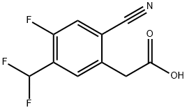 2-Cyano-5-difluoromethyl-4-fluorophenylacetic acid Structure