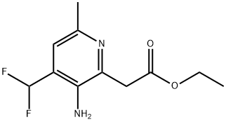 Ethyl 3-amino-4-(difluoromethyl)-6-methylpyridine-2-acetate Structure