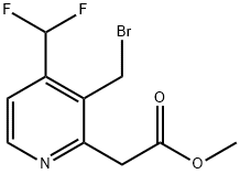 Methyl 3-(bromomethyl)-4-(difluoromethyl)pyridine-2-acetate Structure