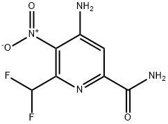 4-Amino-2-(difluoromethyl)-3-nitropyridine-6-carboxamide Structure