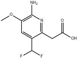 2-Amino-5-(difluoromethyl)-3-methoxypyridine-6-acetic acid Structure