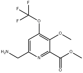 Methyl 6-(aminomethyl)-3-methoxy-4-(trifluoromethoxy)pyridine-2-carboxylate Structure