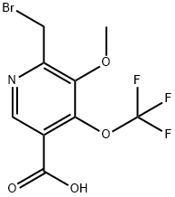 2-(Bromomethyl)-3-methoxy-4-(trifluoromethoxy)pyridine-5-carboxylic acid Structure