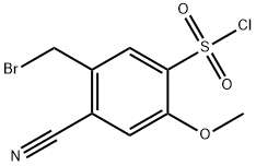 5-Bromomethyl-4-cyano-2-methoxybenzenesulfonylchloride Structure