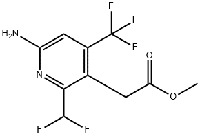 Methyl 6-amino-2-(difluoromethyl)-4-(trifluoromethyl)pyridine-3-acetate Structure