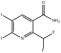 6-(Difluoromethyl)-2,3-diiodopyridine-5-carboxamide Structure