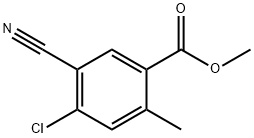 Benzoic acid, 4-chloro-5-cyano-2-methyl-, methyl ester Structure