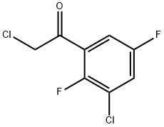 3'-Chloro-2',5'-difluorophenacyl chloride Structure